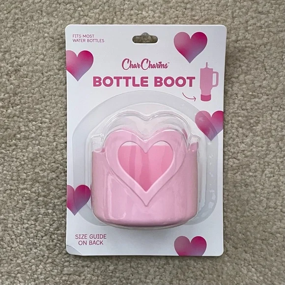 CharCharms Valentine’s Day Pink Heart Bottle Boot - Picture 2 of 15